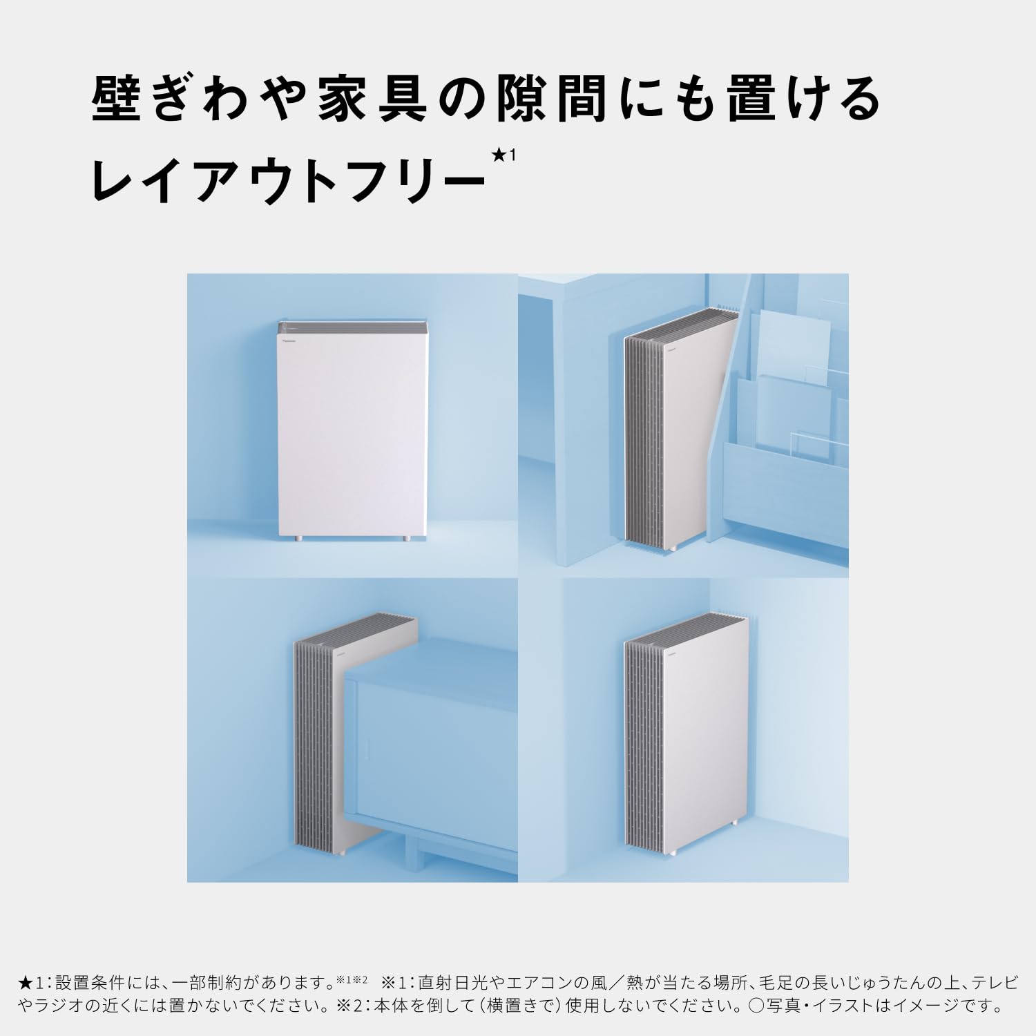 Amazon.co.jp: パナソニック 空気清浄機 ナノイーX 9.6兆 レイアウト